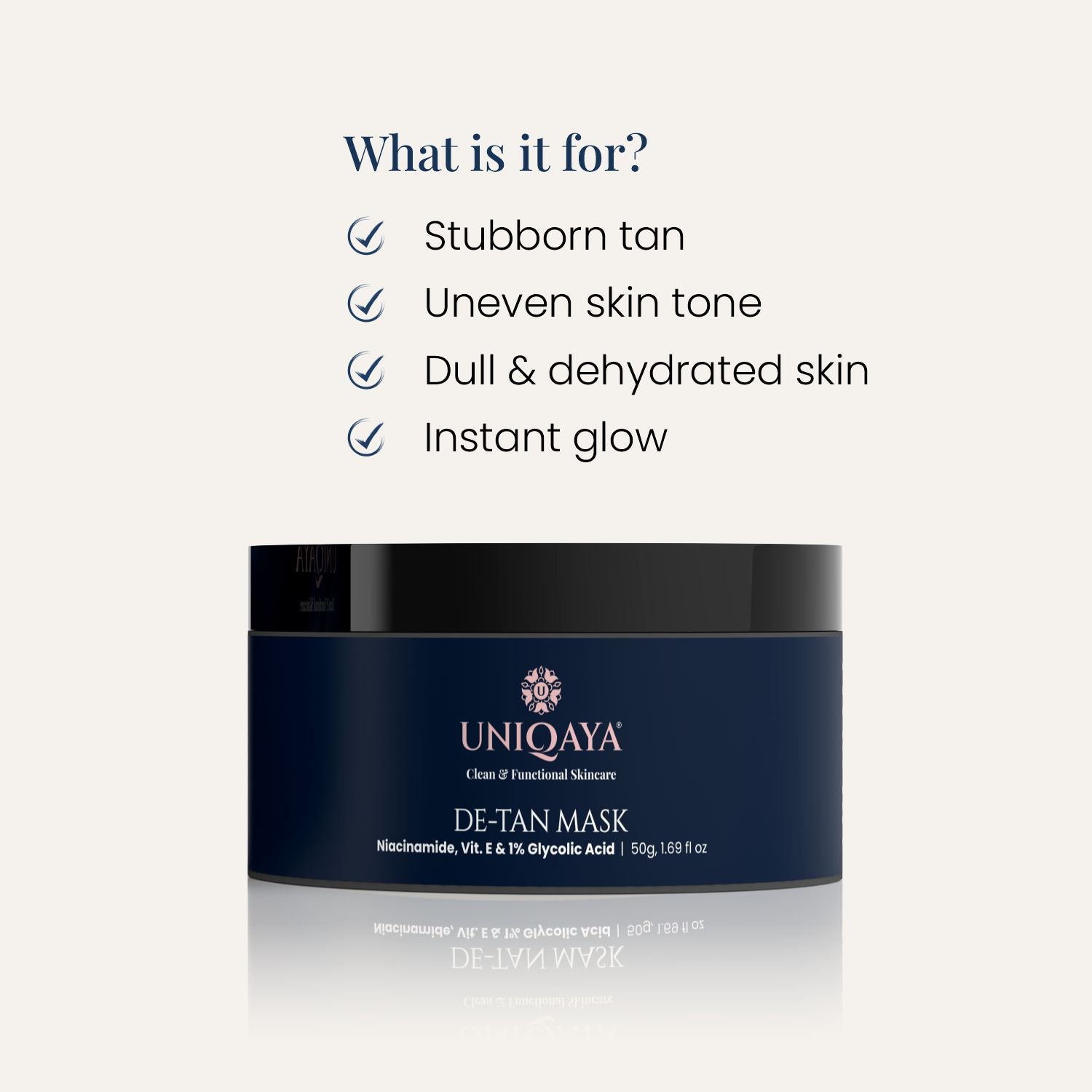 Uniqaya De-Tan Mask With Niacinamide, Glycolic Acid