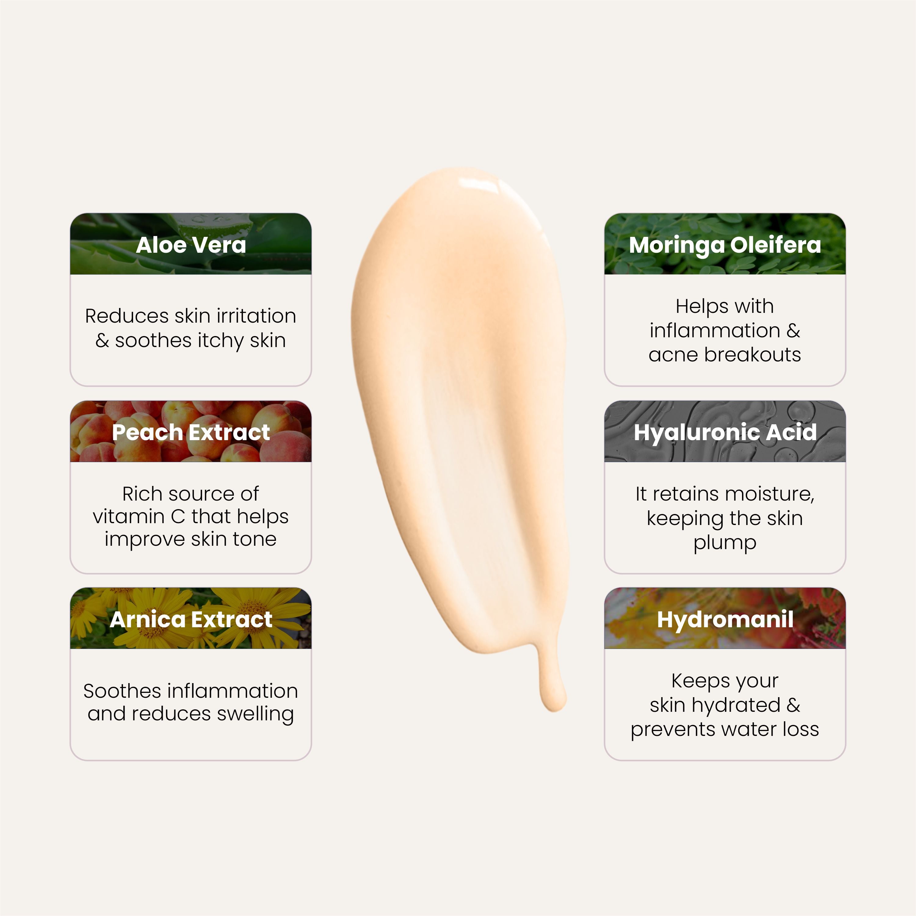 Uniqaya Hyaluronic Acid Moisturizer with Peach Extract