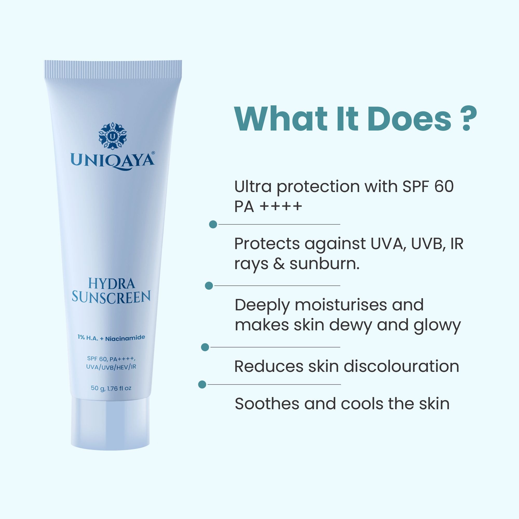 Uniqaya Hydra Sunscreen SPF 60 PA++++