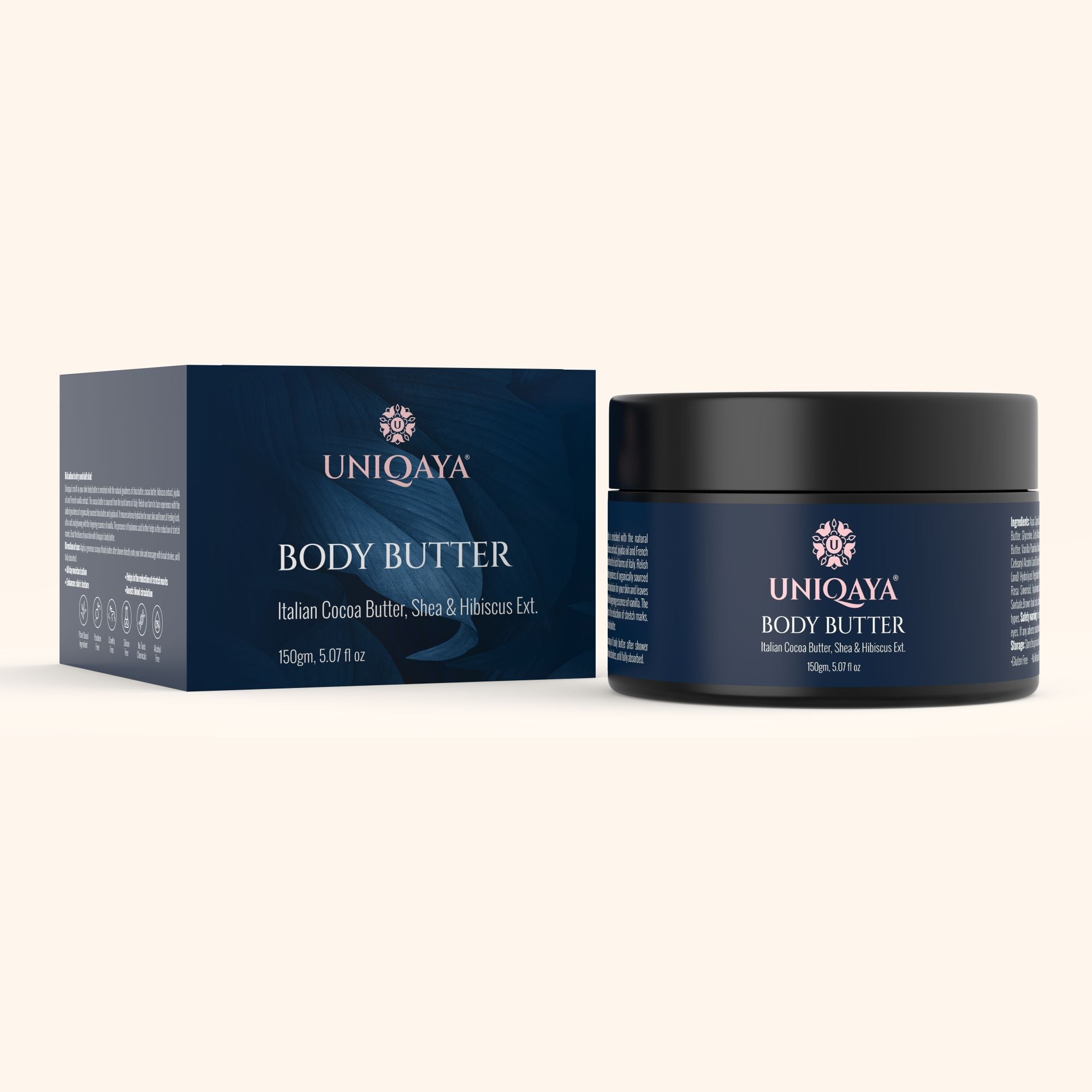 Uniqaya Body Butter Cream | Shea and Cocoa butter lotion | Deep Moisturization For Dry Skin