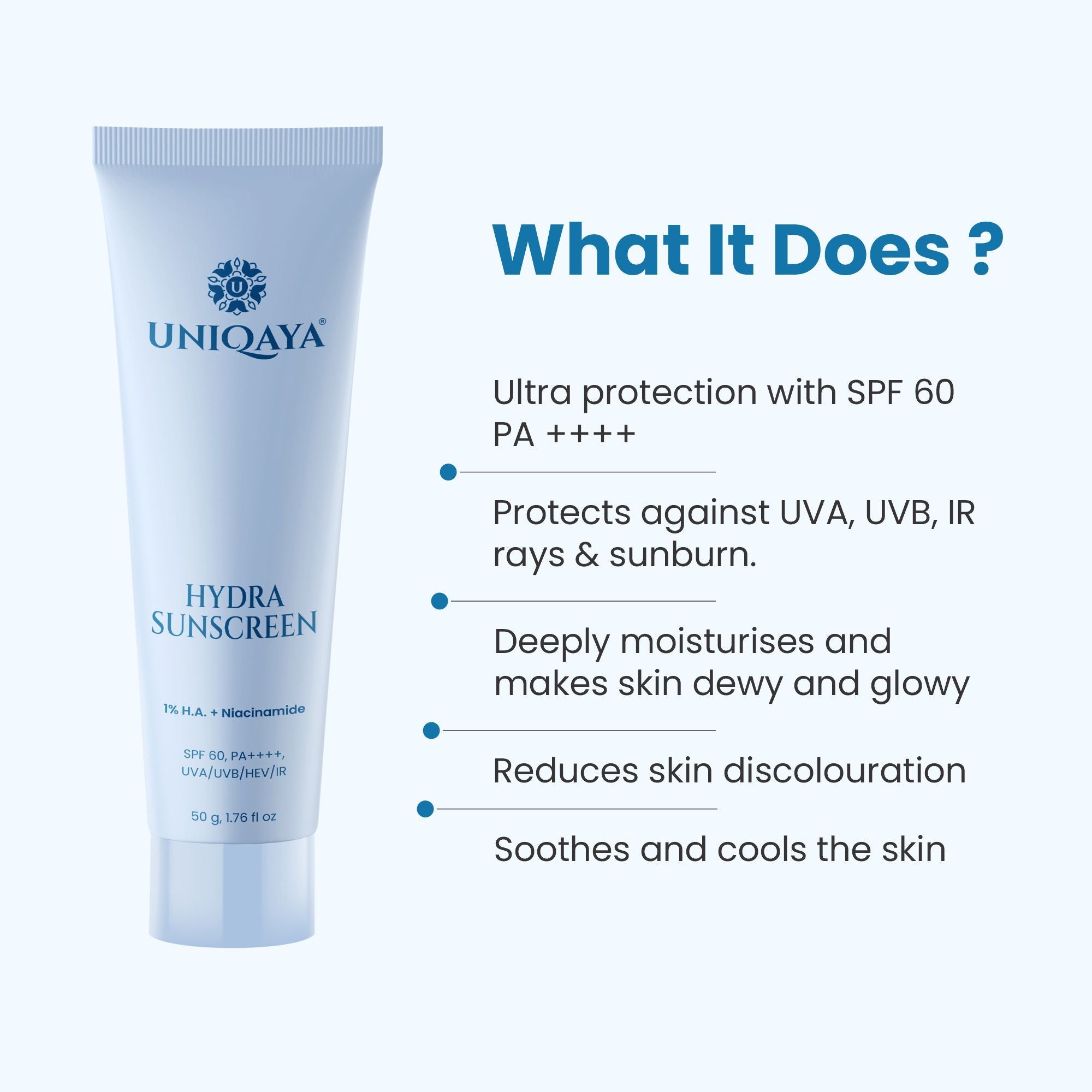 Uniqaya Hydra Sunscreen What it Does?