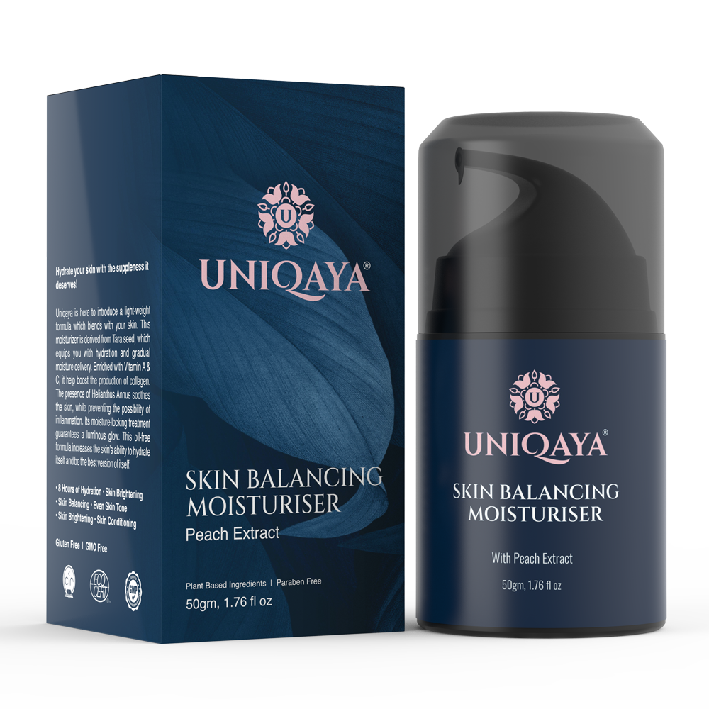 Uniqaya Skin Balancing Moisturiser with Peach Extract, 50 gm