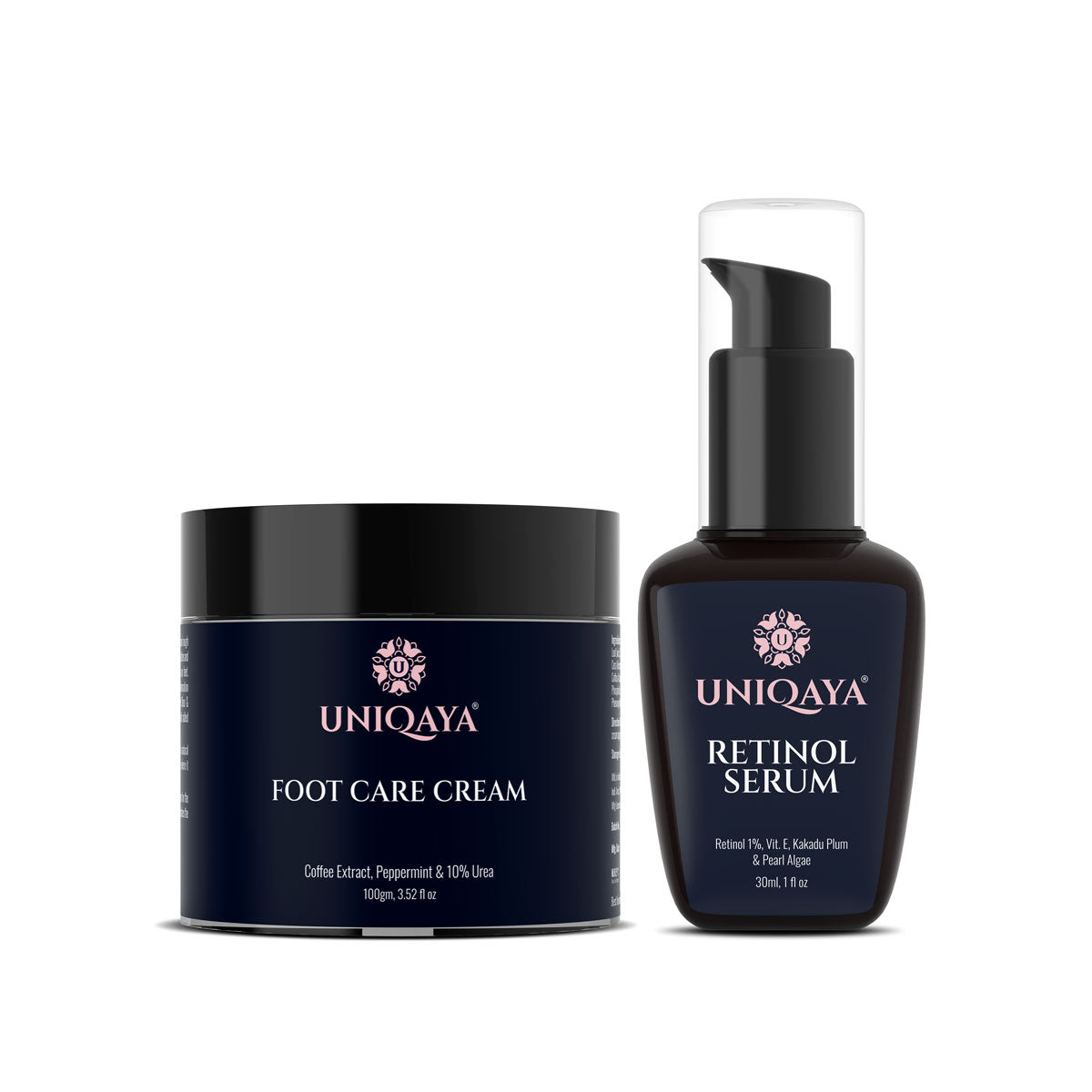 Uniqaya Repairing & Renewing Formula Gift Set with Foot Cream and Retinol Serum